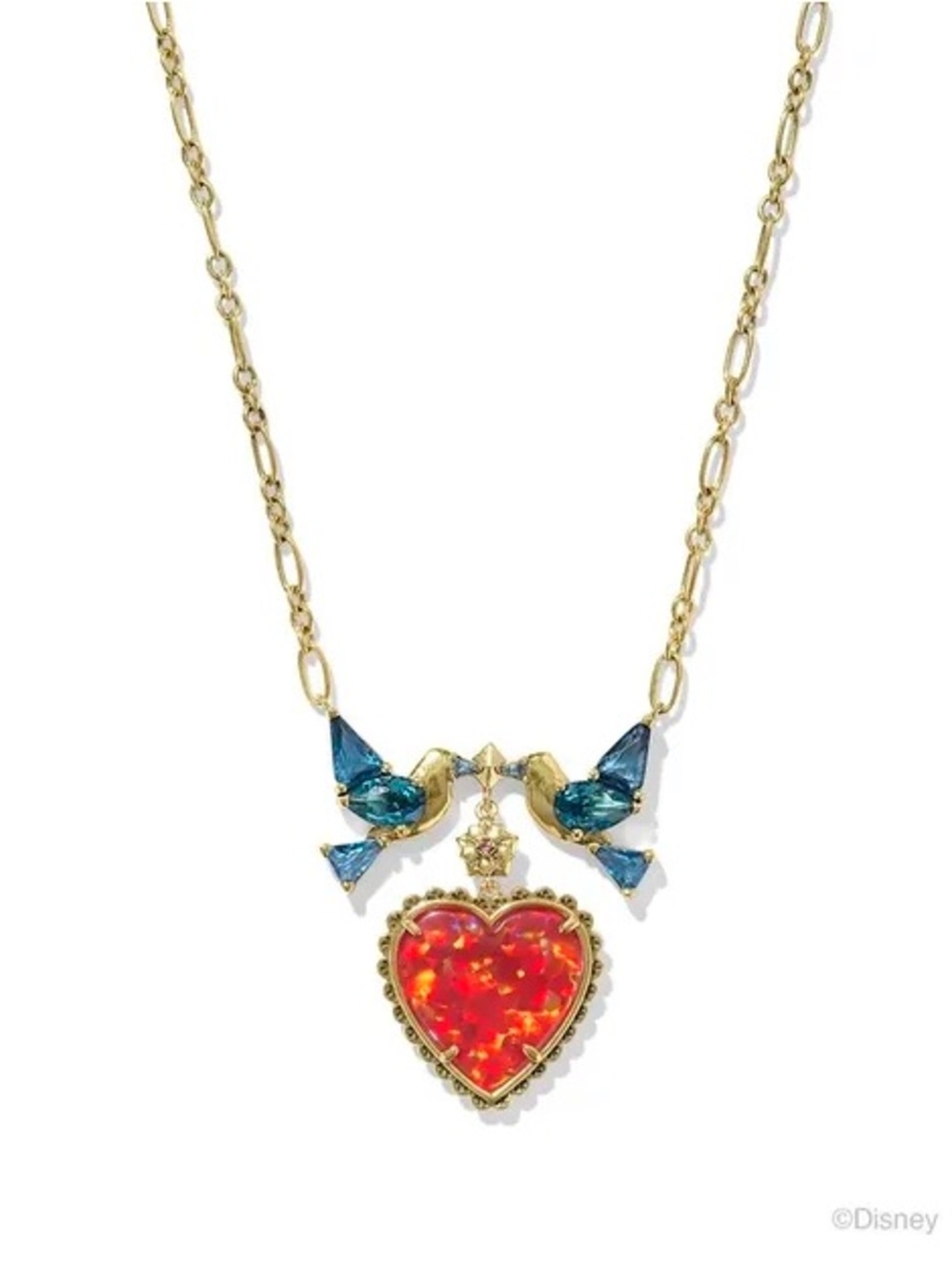 Kendra Scott Gold-Tone Disney Snow White
Heart Necklace (Earrings Available) NWT